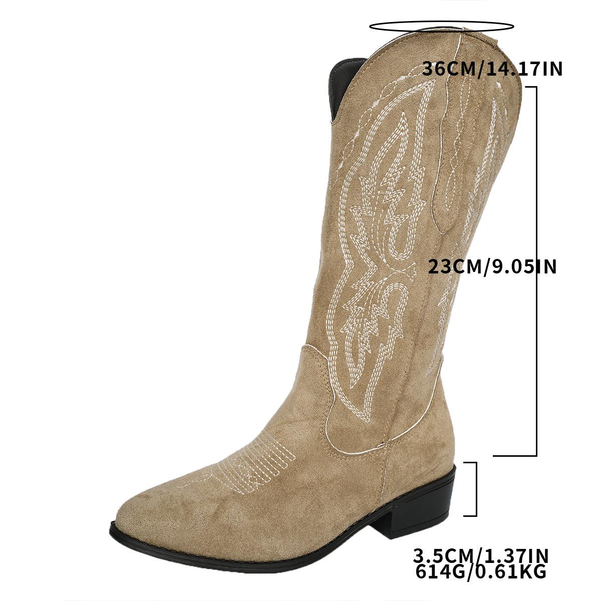 

Spring and Autumn Oversized Thick Heeled High Heeled Mid Heeled Female Knight Boots 43