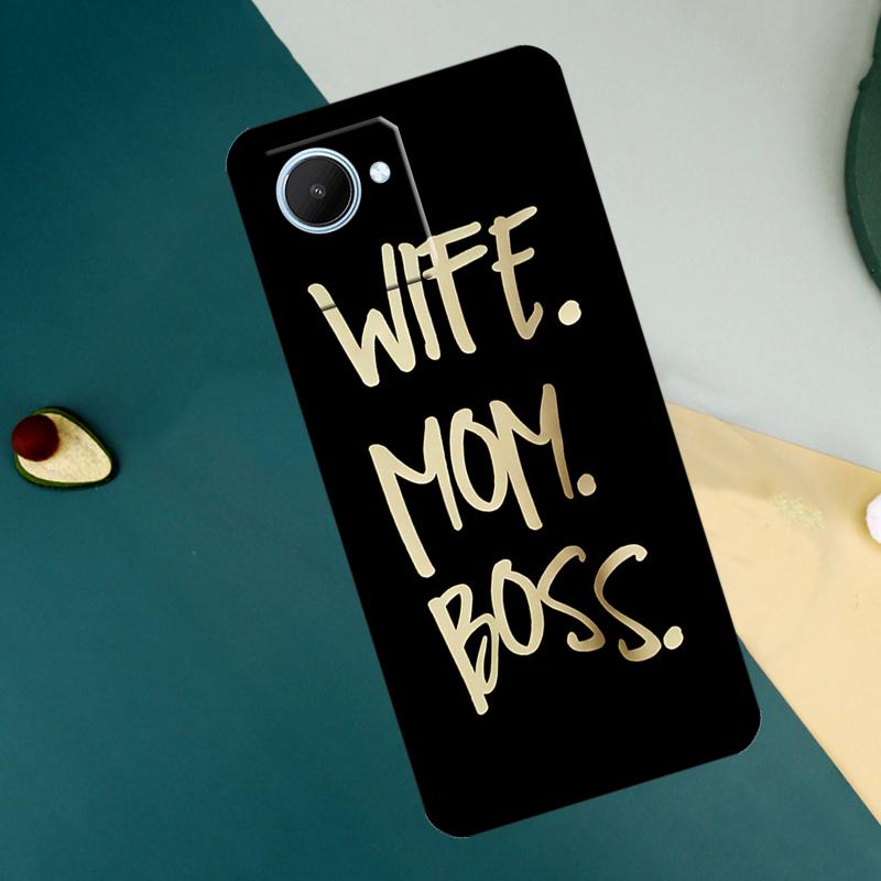 Wife Mom Boss For Realme C55 C71 C75 C67 C63 C51 C61 C53 C35 C65 11 12 13 14 15 Pro Plus GT6 GT7 Pro Case