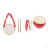 Ballad Drum,Chinese Ancient Drum Musical Percussion Cowhide Waist Children Toy with Sticks