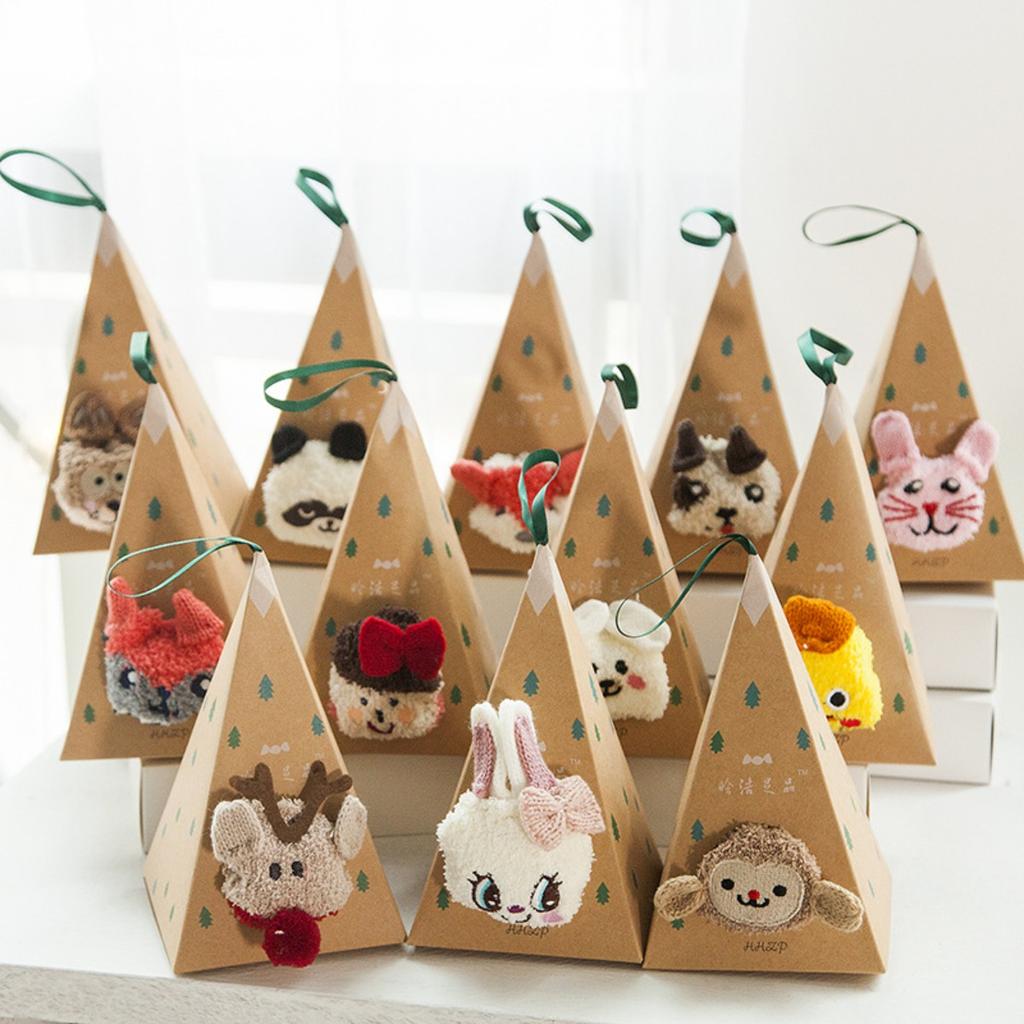 Christmas Stocking Christmas Gift Coral Velvet Cartoon Socks Suitable for Adults