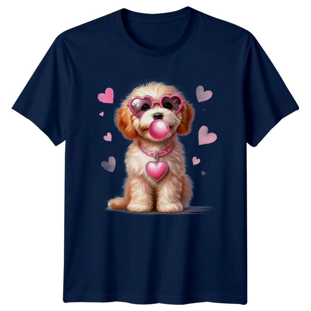 Puppy Dog Heart Sunglasses Valentines Day Animals Dogs Unisexs TShirt Unisexs Tee
