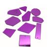 200 Pcs Single  Shape Single Purple Color  Acrylic  Mirror Sew On Stone 35 Shapes  Mirror Rhinestone  Sew On Rhinestone