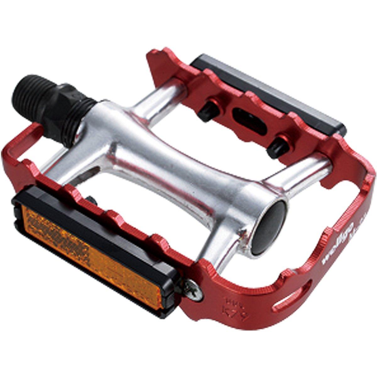 

WELLGO Aluminum Pedals, Thin Anodized Red, 236g, Road/ATB/MTB, M-21