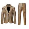 Erkek Giyim Şık Resmi Takım Elbise 2 Parça Set Erkek Takım Elbise Ekose Baskı İş Ofis Düğün Takım Elbise Ceket + Pantolon Takım Elbise ve Blazer