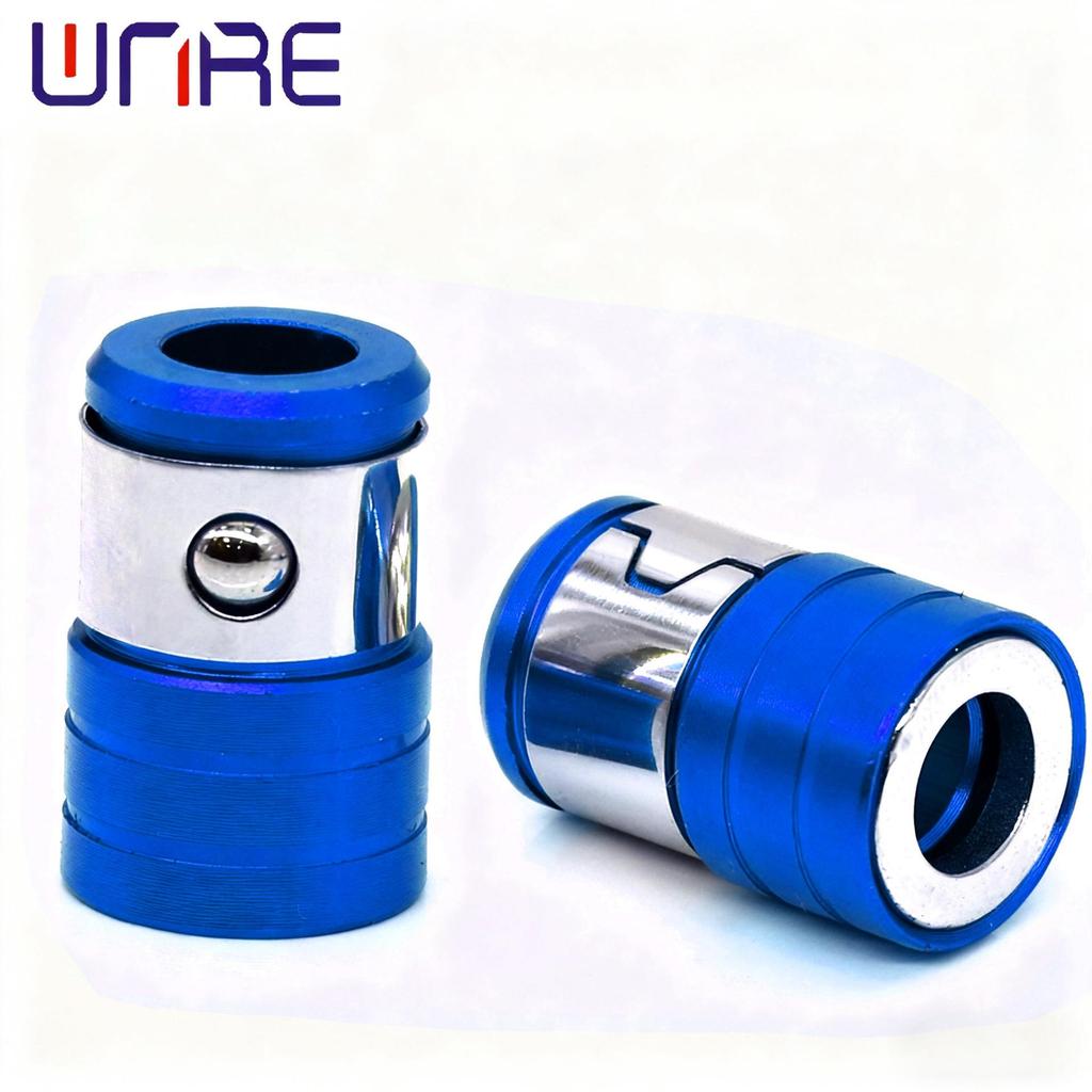 Enhanced Magnetic Anti-Slip Ring for Hand Drills: Magnetized, Hardened, with Detachable Bits and Bead-Locking Tech
