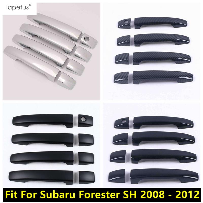 Car Door Handle Sequ Cover Trim For Subaru Forester SH 2008 2009 2010 2011 2012 ABS Chrome / Carbon Fiber / Black Accessories
