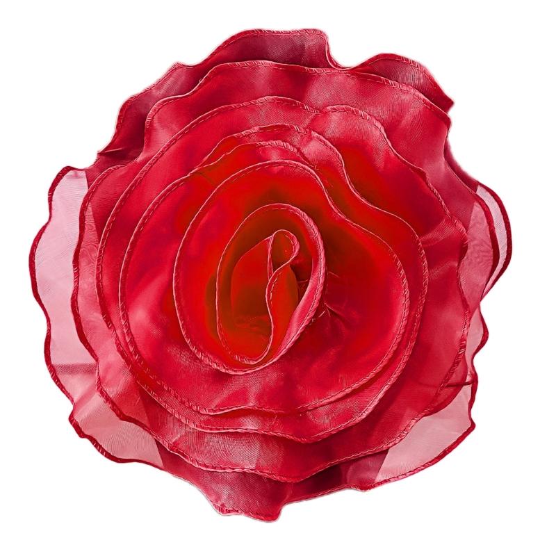 3D Rose Flower Brooch for Women Multilayer Florals Lapel Pin Trend Jewelry Shirt Coat Safety Pin Wedding Party Brooches