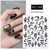 Nails Art Stickers Snake Nail Sticker Black Snake Nail Decals Self-Adhesive Nail Sticker Nail Art Decorations