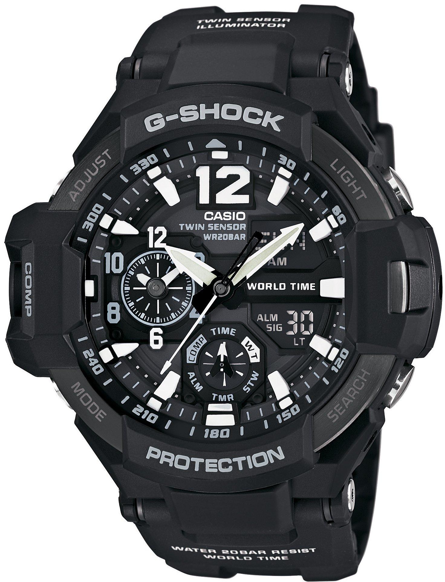 

Casio GRAVITYMASTER Черные часы G-Shock GA-1100-1AJF Мужские