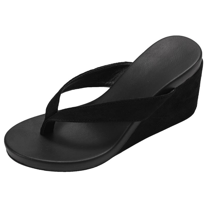 Modetrend Leopardenmuster Keilabsatz Zehensandalen Schuhe Damen Sommerbekleidung 2025 neue höhenverstärkende vielseitige coole Slipper