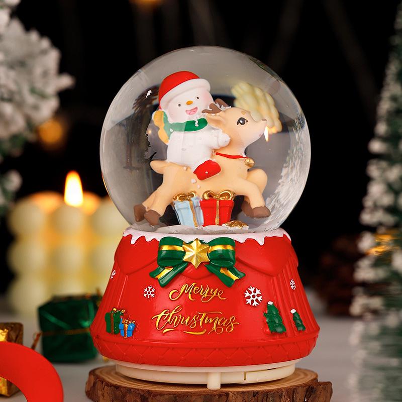 Christmas Crystal Ball Music Box Lantern Ornament