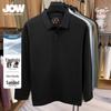JOW Men's Brushed Long-Sleeve Polo Shirt