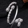 Classical Romantic Hollow Diamond Zircon Bracelet Ring Set Is Suitable For Traveling Parties, Banquet Matching