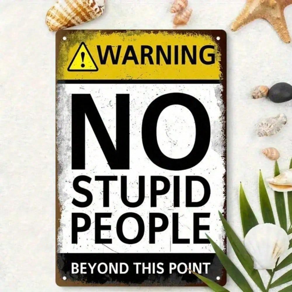 Retro Funny Warning Tin Sign 8x12 Inch Rustic Metal Wall Decor for Office Game Room Man Cave