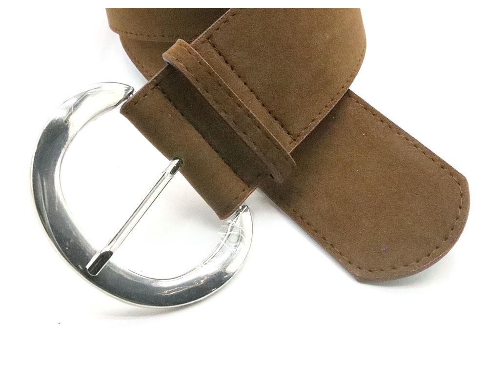 Trendy Women's Versatile PU Leather Fashion Belt with Retro Pin Buckle and Decorative Waist Chain