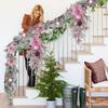 Artificial Xmas Decor Flower and Pine Needles Artificial Xmas Hanging Decor for Home