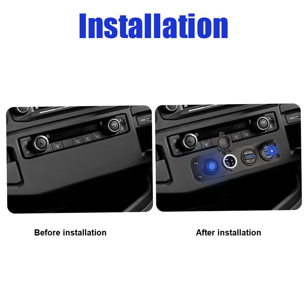 24V 12V Switch Panel 8 Buttons Car Light Toggle USB Chargers Power Adapter Caravan Accessories for Boat Van Truck Trailer Marine Battery Switches5