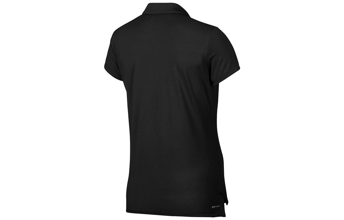 Nike Poloshirts Damen Schwarz Polokragen Moderate Gerade Passform 830422-010 S