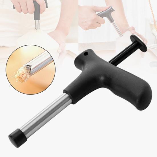 Stainless Steel Coconut Opener with T-Shaped Handle Universal Coconut Opener Tool for Young Mature Coconuts Rust-Proof Essential Kitchen Tool for