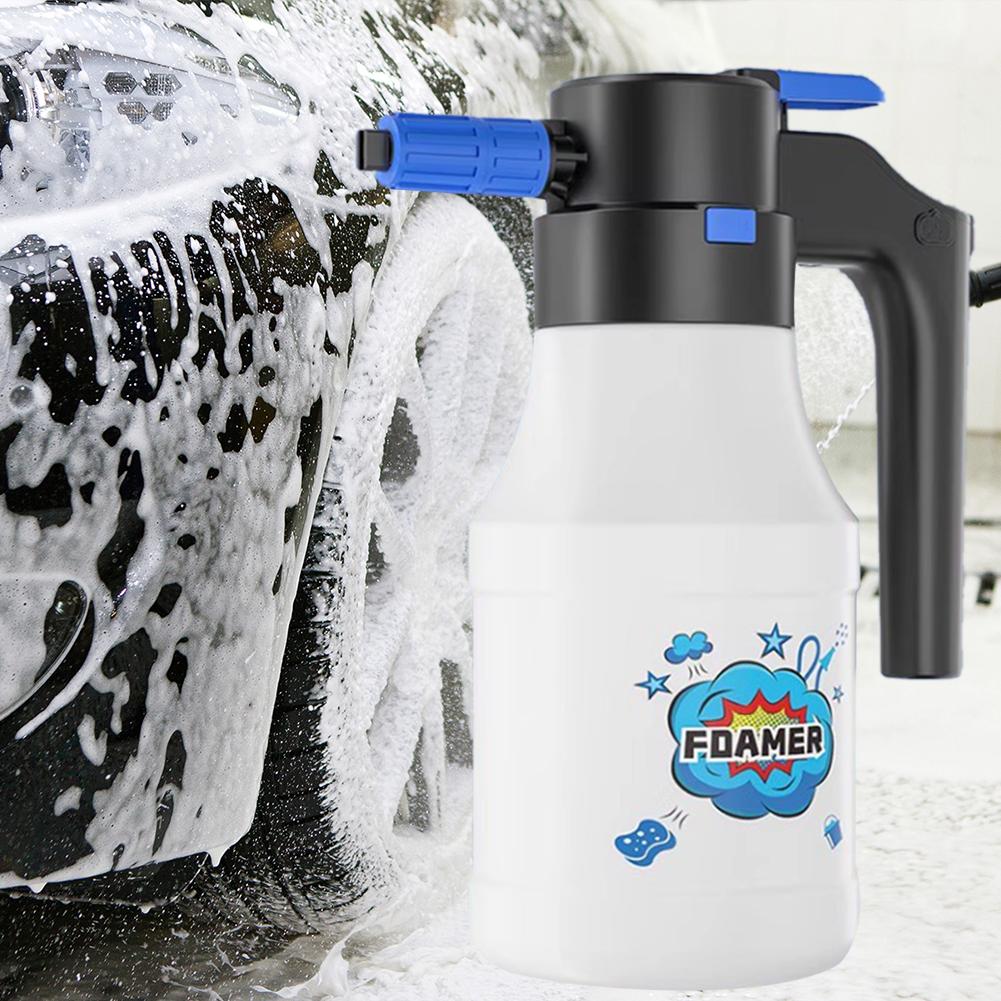 1.5/2L Car Washing Foam Sprayer Home Cleaning Hand Pump Foam Sprayer Tools USB Rechargeable Garden Gardening Electric Water Gun
