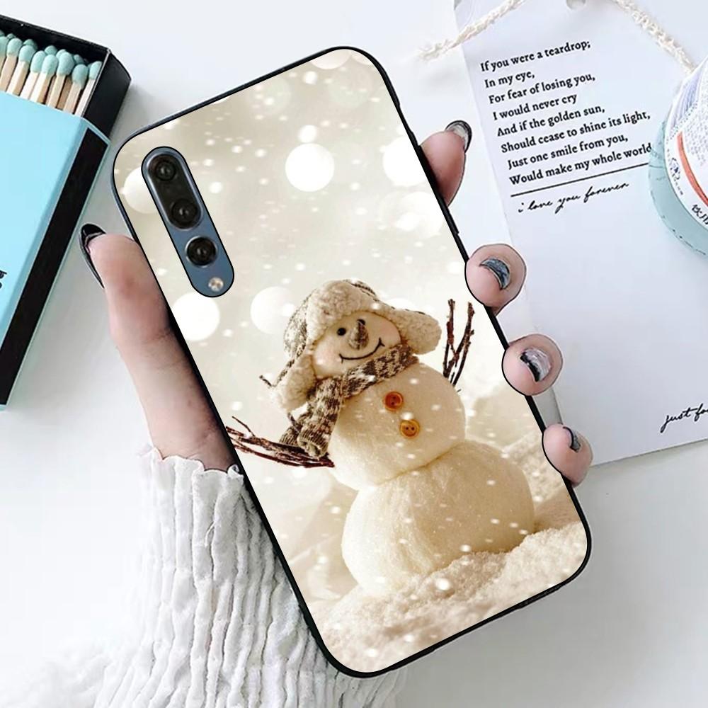Christmas Snowman Phone Case For Huawei P 8 9 10 20 30 40 50 Pro Lite Psmart Honor 10 lite 70 Mate 20lite