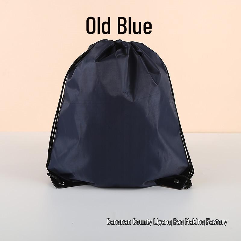 Colorful Polyester Handheld and Shoulder Strap Drawstring Bag for Storage and Sports