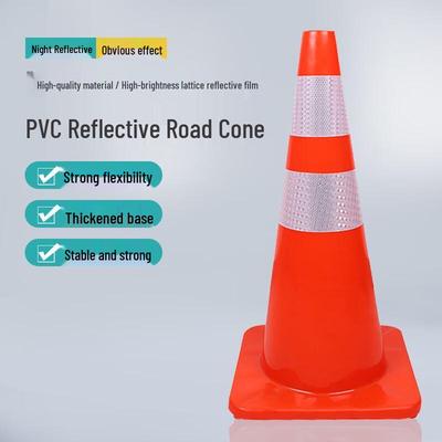 Huaqianhu 67cm PVC Reflective Traffic Cone