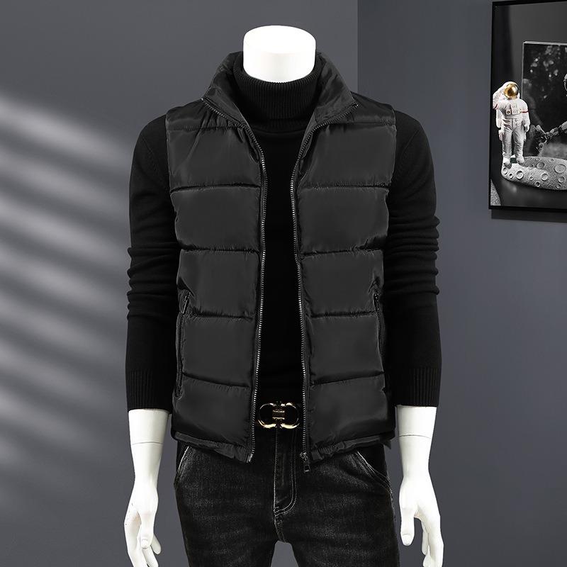 Vest Men's Autumn and Winter Thickened Down Cotton Vest Winter Vest Vest Stand-up Collar Sports Trend Couple Vest