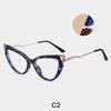 Reading Eyewear Female TR90+Metal Blue Cat's Luxury Presbyopic Filter Premium Feline Radiation Elegant Ladies UV400 Glare Computer Screen Eye Light