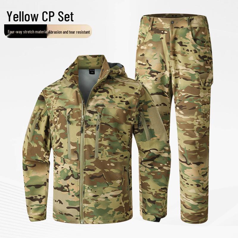 Spring & Autumn Tactical Military Fan Outdoor Multi-pocket Elastic Workwear Suit