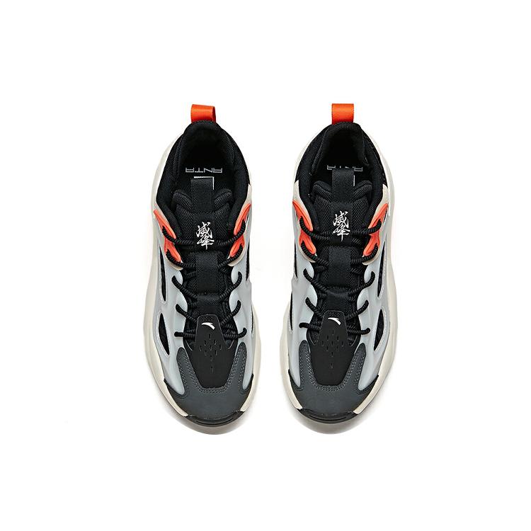ANTA Bastard Chunky Sneakers Men's Low top Black/White/Orange 112048081-1