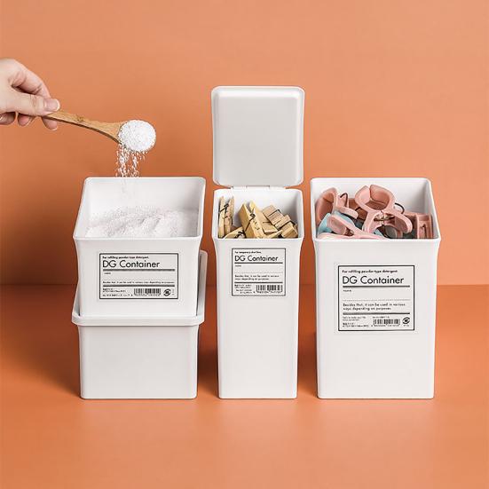 Sundries Storage Box Moisture-proof Lightweight High-capacity Grocery Sundries Organizer Storage Case with Lid for Home