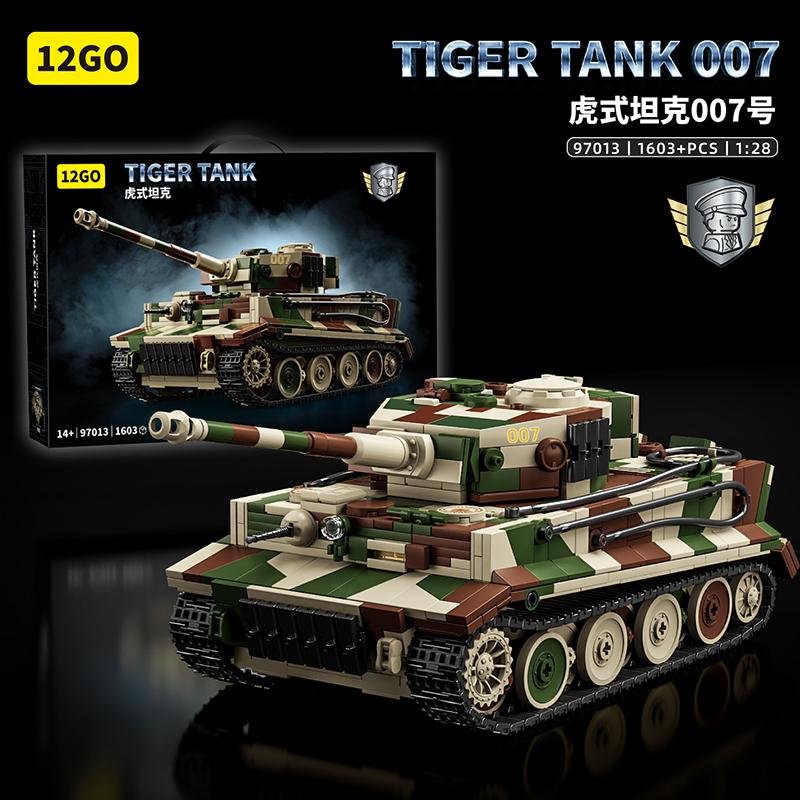 Military MOC Tiger Heavy Tank Army Main Battle Tank Soldiers Figures Building Blocks Bricks Set For adult Toys Gifts