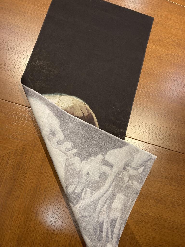 Tenugui Van Gogh Skeleton with a lit cigarette (hand towel)