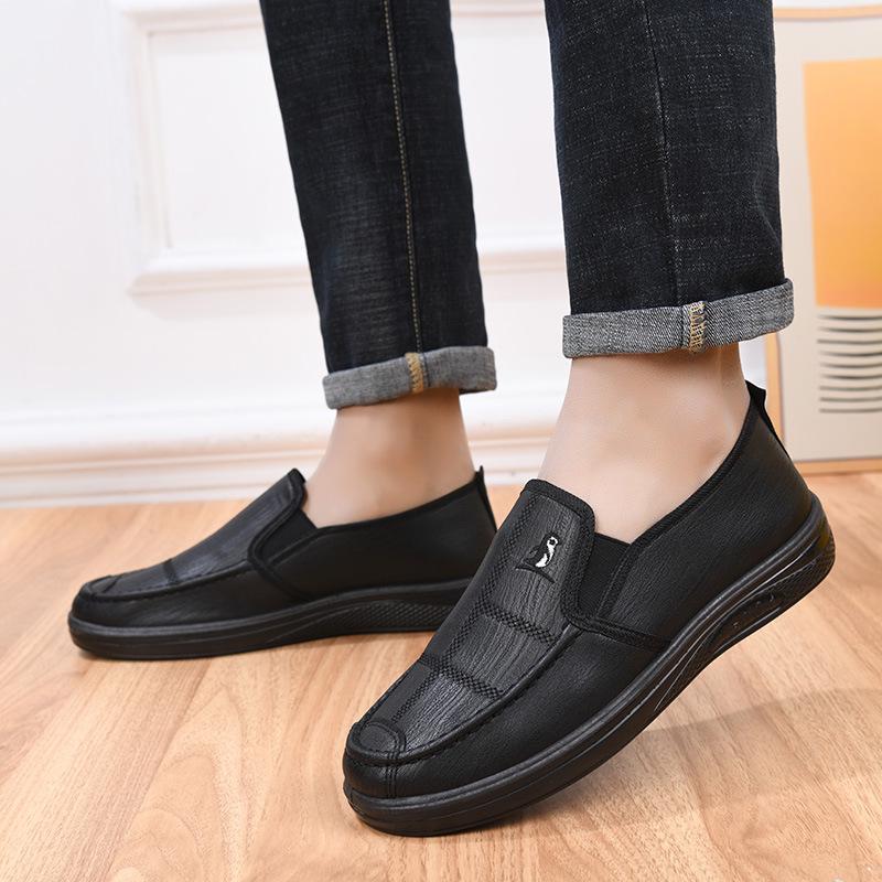 Mocassins Décontractés en Cuir pour Homme - Semelle Souple, Imperméables, Antidérapants Chaussures de Chef