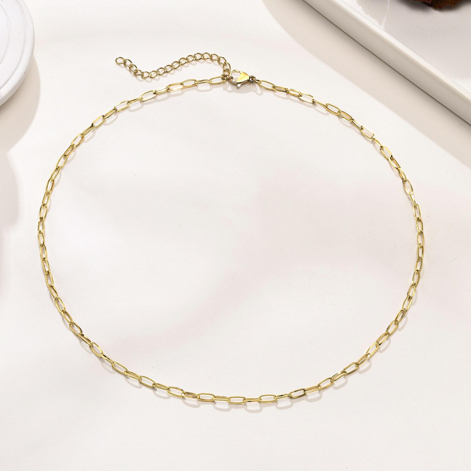 

Dainty Zircon Water Drop Necklace for Women Stainless Steel CZ Stone Choker Necklaces Fashion Collar Jewelry Gift
