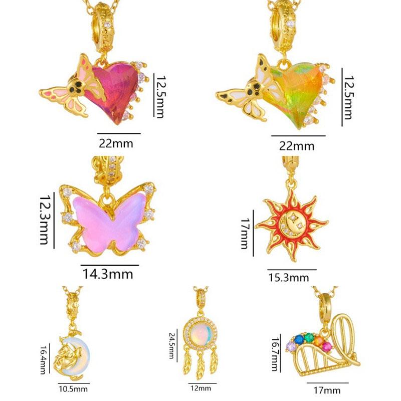 Personality Sun Moon Heart Zircon Pendant Necklace Stainless Steel Fashion Geometric Choker Jewelry Party Gifts For Women Girls
