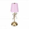Luminária de Mesa Laço Dourado Estética Fofa Luz de Cabeceira com Cúpula de Tecido para Quarto Sala de Estar Sala de Jantar