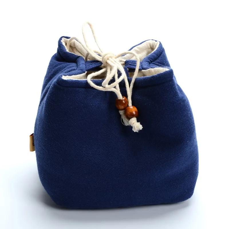 One Pot Four Cups Linen Pouch Teacup Bag Teapot Bag Cloth Bag Portable Travel Zen Teaware Bag Travel Tea Set Bag