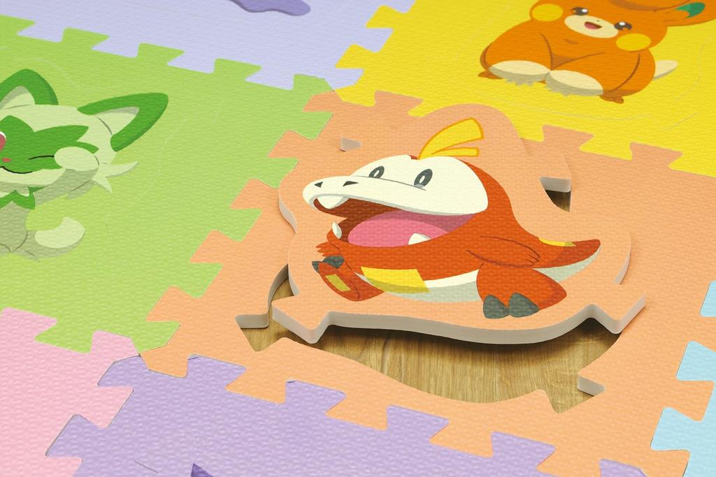 Skater Puzzle Floor Pokemon Boys and Mat, 9-Piece Set, Mat, Toy, C, Girls, IPZM1-A