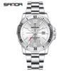 SANDA Premium Multifunction Waterproof Men's Quartz Watch with Steel Band