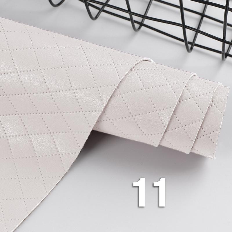 1/2 Yards Rhombus Plaid PU Lederstoff 1mm weiches elastisches Leder für DIY Sofa Schuhtaschen Auto Interieur Tischmatte Home Polster