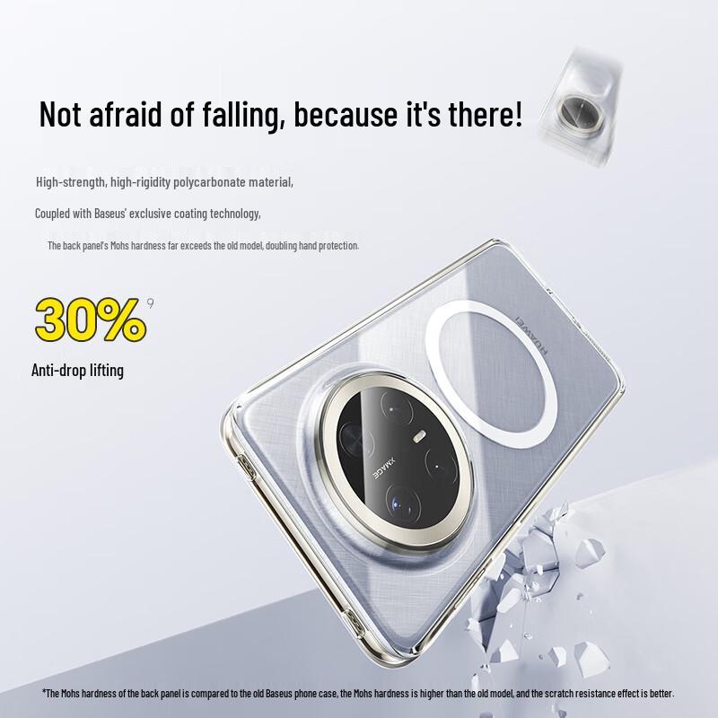 Baseus Magnetic Anti-Yellowing Transparent Phone Case for Huawei Mate70 Series