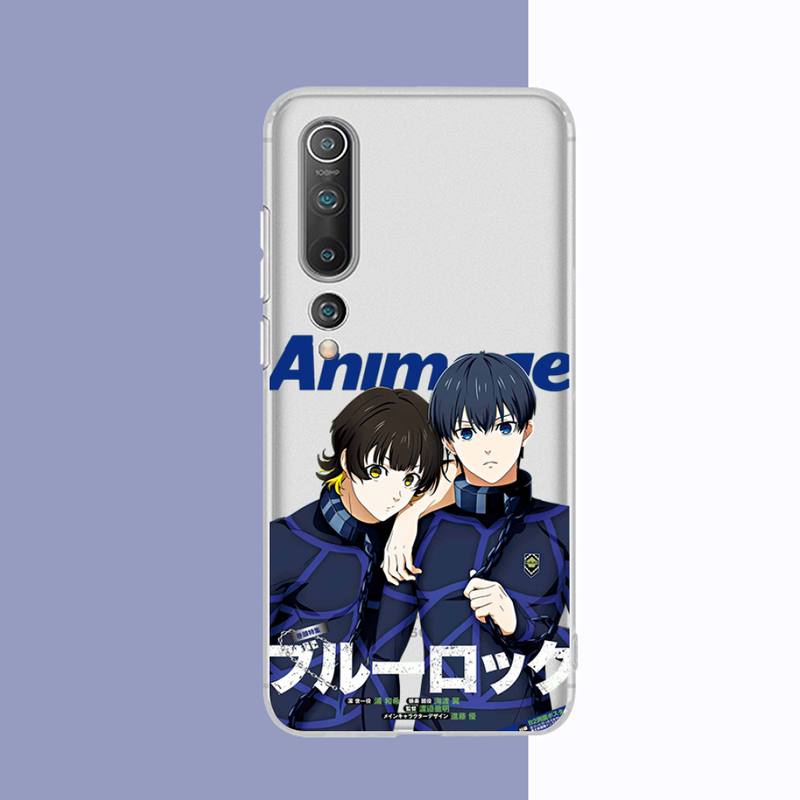 Blue Lock Anime Phone Case for Redmi 10 5plus 7A Note 5 8 9 A K20 K40  8T 10 Pro Clear Case