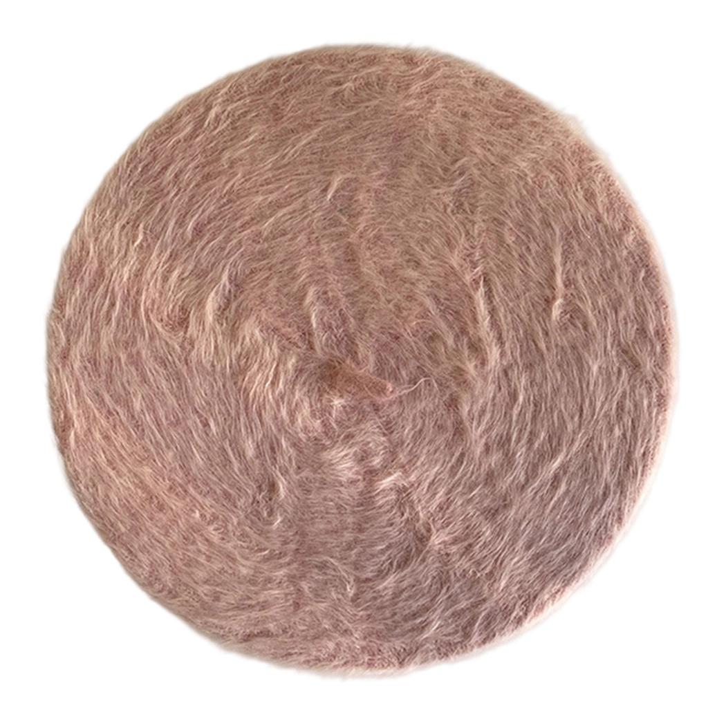 Winter Rabbit Furs Painter Hat Korean Styles Round Hat Warm Knitted Hat for Casual Outfit Fashion Women Accessories