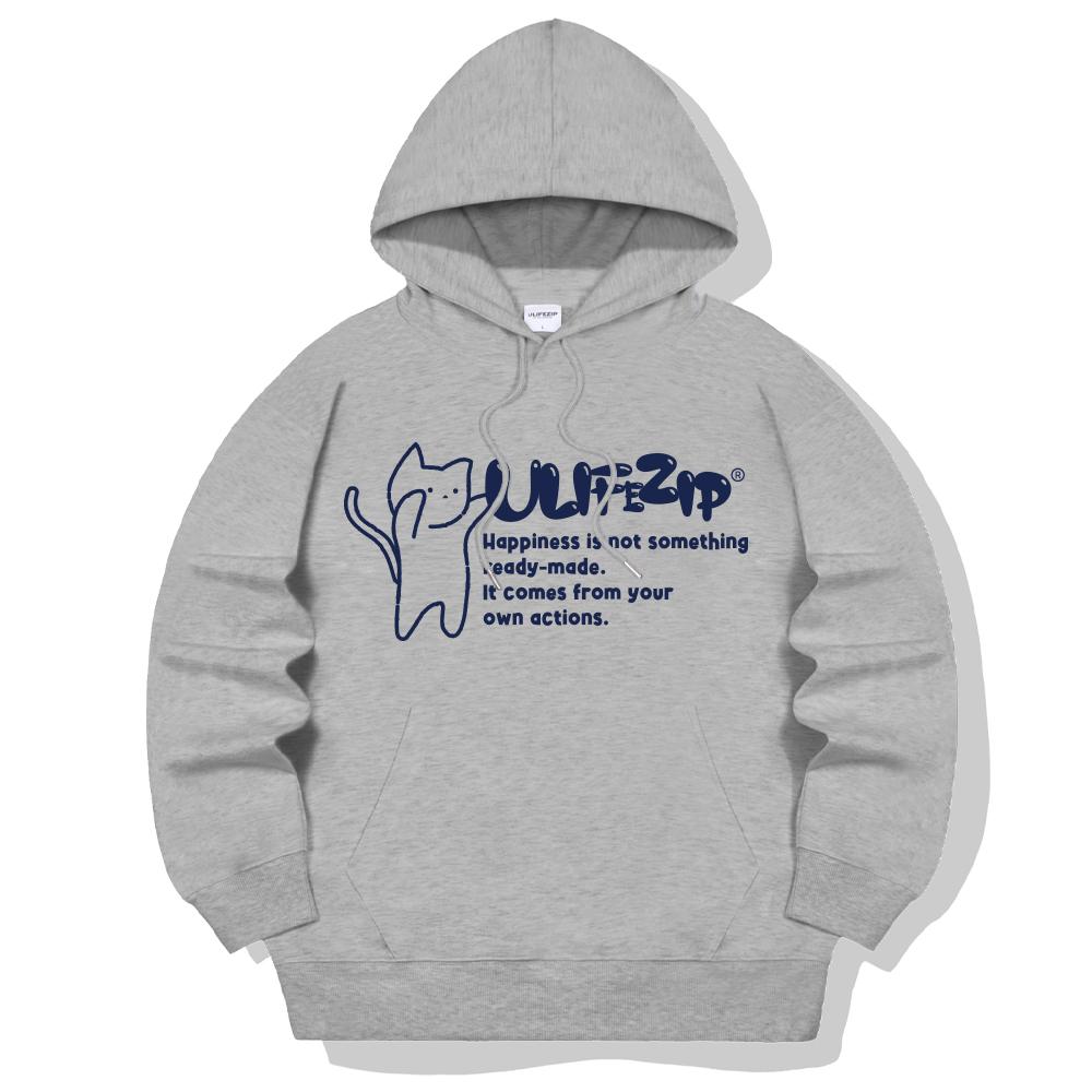 Jump Cat Oversized Hoodie 5 Colors [Ulzi_5026] (A Type)