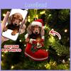 Adorable Cartoon Red Dog Car Hanging Ornament For Stylish Christmas Home Decor