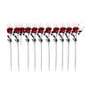 10 Piece Skeleton Hand Artificial Rose Flower Insert Branch Decorative Props for Halloween Horror Party Ghost Festival Table Centerpiece
