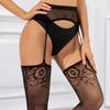 Women Long Fishnet Stockings Clothing Sexy Mesh Hollow Out Suspender Pantyhose Erotic Transparent High Over Knee Socks Costume