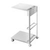 Work Table Wagon Side Table Wagon Tower with White Casters Yamazaki Jitsugyo Low Side Table Wagon Magazine Rack Accessory Case Stylish Scandinavian